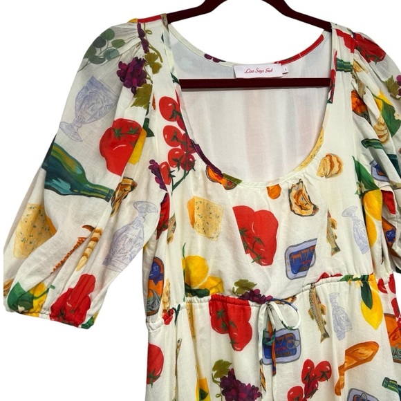 Lisa Says Gah Leila Italian Summer 100% Cotton Mini Dress Women’s Small - Picture 11 of 15